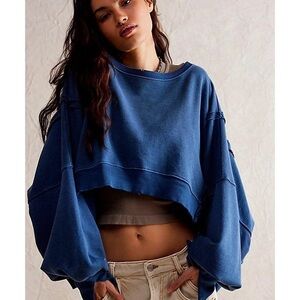Free People Blue Camden Sweater